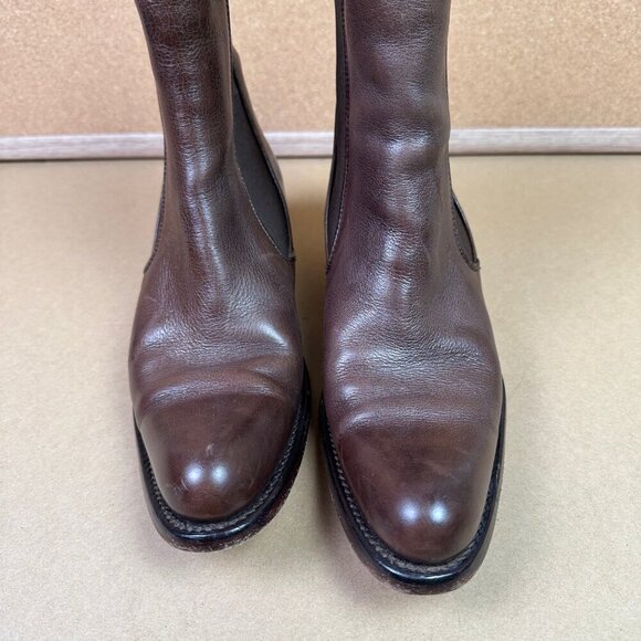 Free Lance Paris Red Brown Leather Pointed Chelsea Boots Womens EU 37 / US 6.5 - Picture 2 of 8